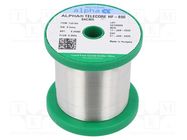 Soldering wire; tin; Sn96,5Ag3Cu0,5; 0.5mm; 250g; lead free; reel ALPHA