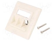 Case; socket; Keystone,unshielded; white; plaster embedded LOGILINK