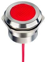 LED PANEL INDICATOR, 30MM, RED, 24V