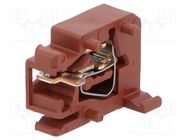 Splice terminal: rail; 1.5mm2; ways: 1; terminals: 1; brown; wemid WEIDMÜLLER