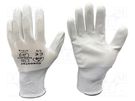 Protective gloves; ESD; S; white; <10MΩ EUROSTAT GROUP