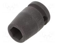 Socket; 6-angles,socket spanner,impact; HEX 13mm; 1/2" BETA