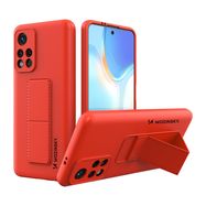 Wozinsky Kickstand Case Silicone Stand Cover for Xiaomi Poco M4 Pro 5G red, Wozinsky