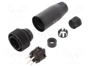 Connector: circular; 400V; 20A; PIN: 5; plug; male; screw terminal BINDER
