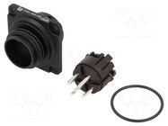 Connector: circular; 400V; 20A; PIN: 5; socket; male; screw terminal BINDER