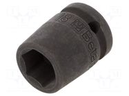 Socket; 6-angles,socket spanner,impact; HEX 18mm; 1/2" BETA