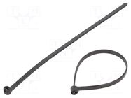 Cable tie; with a metal clasp; L: 140mm; W: 3.6mm; black; polyamide BM GROUP