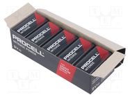 Battery: alkaline; 6F22; 9V; non-rechargeable; 10pcs. PROCELL