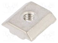 Nut; for profiles; Width of the groove: 6mm; stainless steel FATH