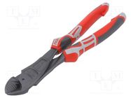 Pliers; side,cutting; high leverage; 240mm; with side face NWS