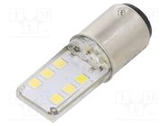 LED lamp; white; BA15D; 24VDC; 24VAC POLAM-ELTA