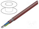 Wire; SiHF-C-Si; 3G0.5mm2; Cu; stranded; silicone; brown-red HELUKABEL