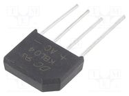 Bridge rectifier: single-phase; Urmax: 400V; If: 4A; Ifsm: 125A 