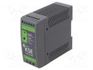 Power supply: switched-mode; for DIN rail; 60W; 24VDC; 2.5A; IP20 BREVE TUFVASSONS