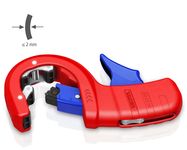 KNIPEX 90 23 01 BK DP50 Pipe cutter for thin-walled plastic drain pipes with plastic coating 202 mm
