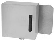 Enclosure: wall mounting; X: 400mm; Y: 400mm; Z: 210mm; ARCA; grey FIBOX