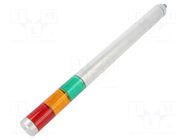 Signalling column; red/amber/green; LED; 24VDC; IP65; MP; ABS PATLITE