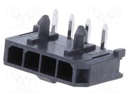 Socket; wire-board; male; Micro-Fit 3.0; 3mm; PIN: 4; THT; 5A; tinned MOLEX