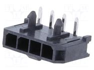 Connector: wire-board; socket; male; PIN: 4; Micro-Fit 3.0; THT; 3mm MOLEX