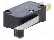 Microswitch SNAP ACTION; 15A/250VAC; with lever (with roller) OMRON Electronic Components
