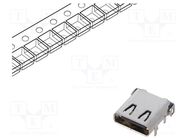 Socket; USB C; on PCBs; SMT,THT; PIN: 24; angled 90°; USB 3.1 LUMBERG