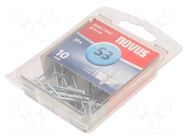 Rivet; steel; Rivet diam: 3mm; L.rivet: 10mm; 20pcs. NOVUS