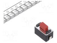 Microswitch TACT; SPST-NO; Pos: 2; 0.05A/12VDC; SMT; 2.45N; 5mm C&K