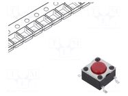 Microswitch TACT; SPST-NO; Pos: 2; 0.05A/12VDC; SMD; none; 2.5N KNITTER-SWITCH