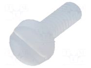 Screw; M2x6; 0.4; Head: cheese head; slotted; 0.6mm; polyamide DREMEC