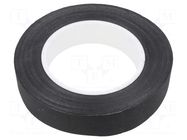 Tape: electrical insulating; W: 25mm; L: 50m; Thk: 0.165mm; black H-OLD