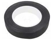 Tape: electrical insulating; W: 25mm; L: 50m; Thk: 0.165mm; black H-OLD