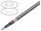 Wire; SiHF; 2x0.75mm2; Cu; stranded; silicone; brown-red; -60÷180°C HELUKABEL