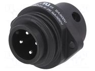Connector: circular; 600V; 16A; PIN: 4; socket; male; screw terminal BINDER