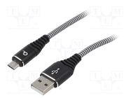 Cable; USB 2.0; USB A plug,USB B micro plug; gold-plated; 1m GEMBIRD