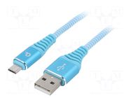 Cable; USB 2.0; USB A plug,USB B micro plug; gold-plated; 1m GEMBIRD