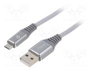 Cable; USB 2.0; USB A plug,USB B micro plug; gold-plated; 1m GEMBIRD