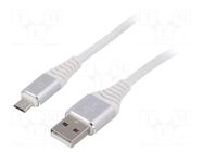 Cable; USB 2.0; USB A plug,USB B micro plug; gold-plated; 2m GEMBIRD