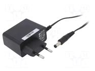 Power supply: switching; mains,plug-in; 12VDC; 1.25A; 15W; 84.13% POS