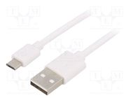 Cable; USB 2.0; USB A plug,USB B micro plug; nickel plated; 1m Goobay