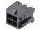 Socket; wire-board; male; Minitek® Pwr 3.0; 3mm; PIN: 4; THT; 5A Amphenol Communications Solutions