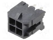 Socket; wire-board; male; Minitek® Pwr 3.0; 3mm; PIN: 4; THT; 5A Amphenol Communications Solutions