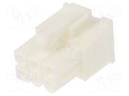 Connector: wire-wire/PCB; plug; female; PIN: 6; Minitek® Pwr 4.2 AMPHENOL COMMUNICATIONS SOLUTIONS
