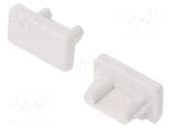 Cap for LED profiles; white; 20pcs; ABS; SLIM8 TOPMET