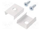 Flexible mounting plate Z; white; 20pcs; stainless steel TOPMET