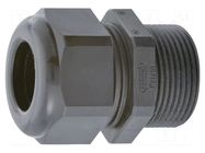 Cable gland; with long thread; M20; 1.5; IP68; polyamide; black HUMMEL