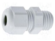 Cable gland; NPT1/2"; IP68; polyamide; light grey; UL94V-0; HSK-K 