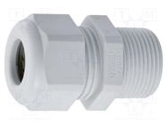 Cable gland; with long thread; PG42; IP68; polyamide; light grey HUMMEL