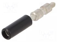 Test socket; Entrelec; black TE Connectivity