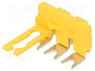 Comb bridge; ways: 3; yellow; Width: 8mm; SNK; Ht: 24.6mm; -55÷110°C TE Connectivity