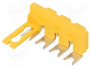 Comb bridge; ways: 4; yellow; Width: 8mm; SNK; Ht: 24.6mm; -55÷110°C TE Connectivity